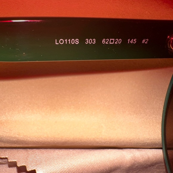 Longchamp Green Frame Cat Eye Shield Sunglasses with Case - Picture 7 of 8